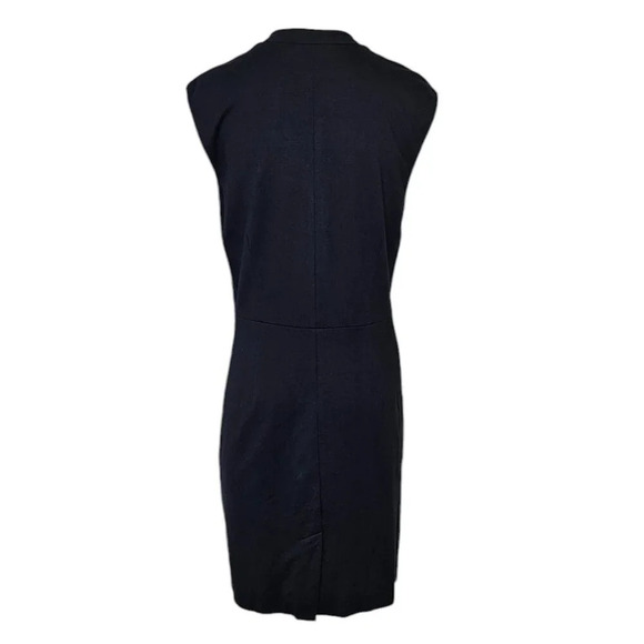 L.A.M.B Gwen Stefani Zip Front Little Black Dress  V-Neck Bodycon Fitted - Picture 5 of 8